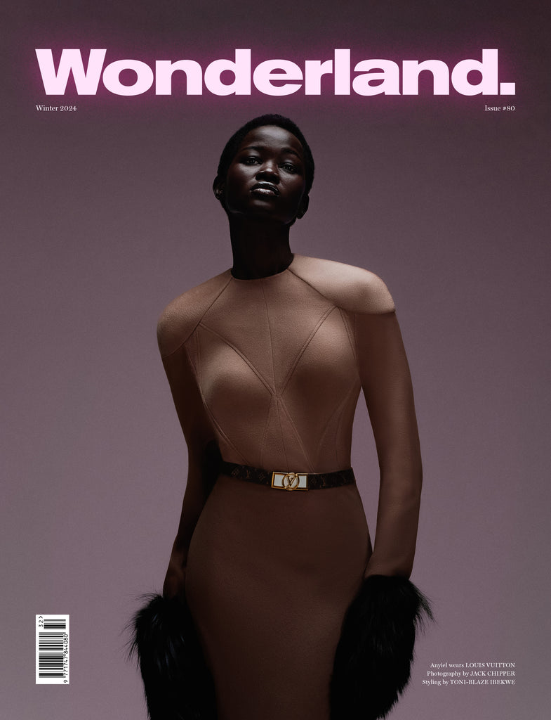 ANYIEL MAJOK Covers Wonderland's Winter issue 2024 Wearing Louis Vuitton